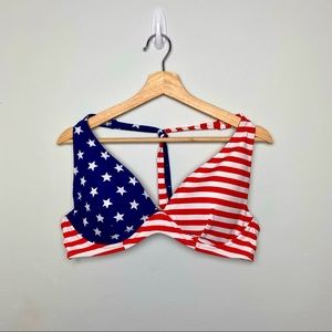 Old Navy American Flag Design Bikini Top Size XL